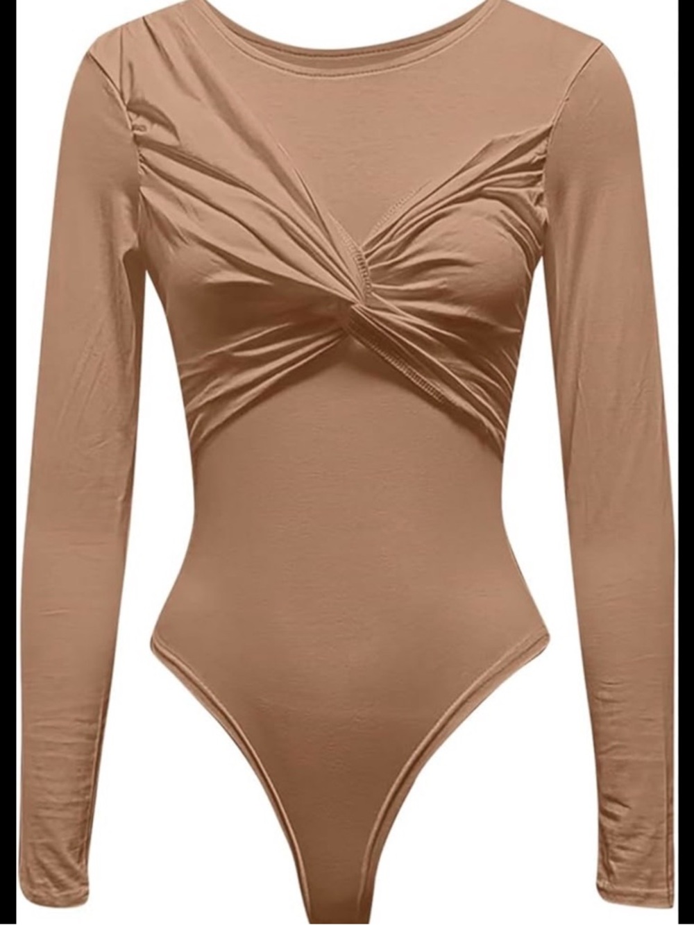 Forever 21 Rust Brown Long Sleeve Bodysuit
